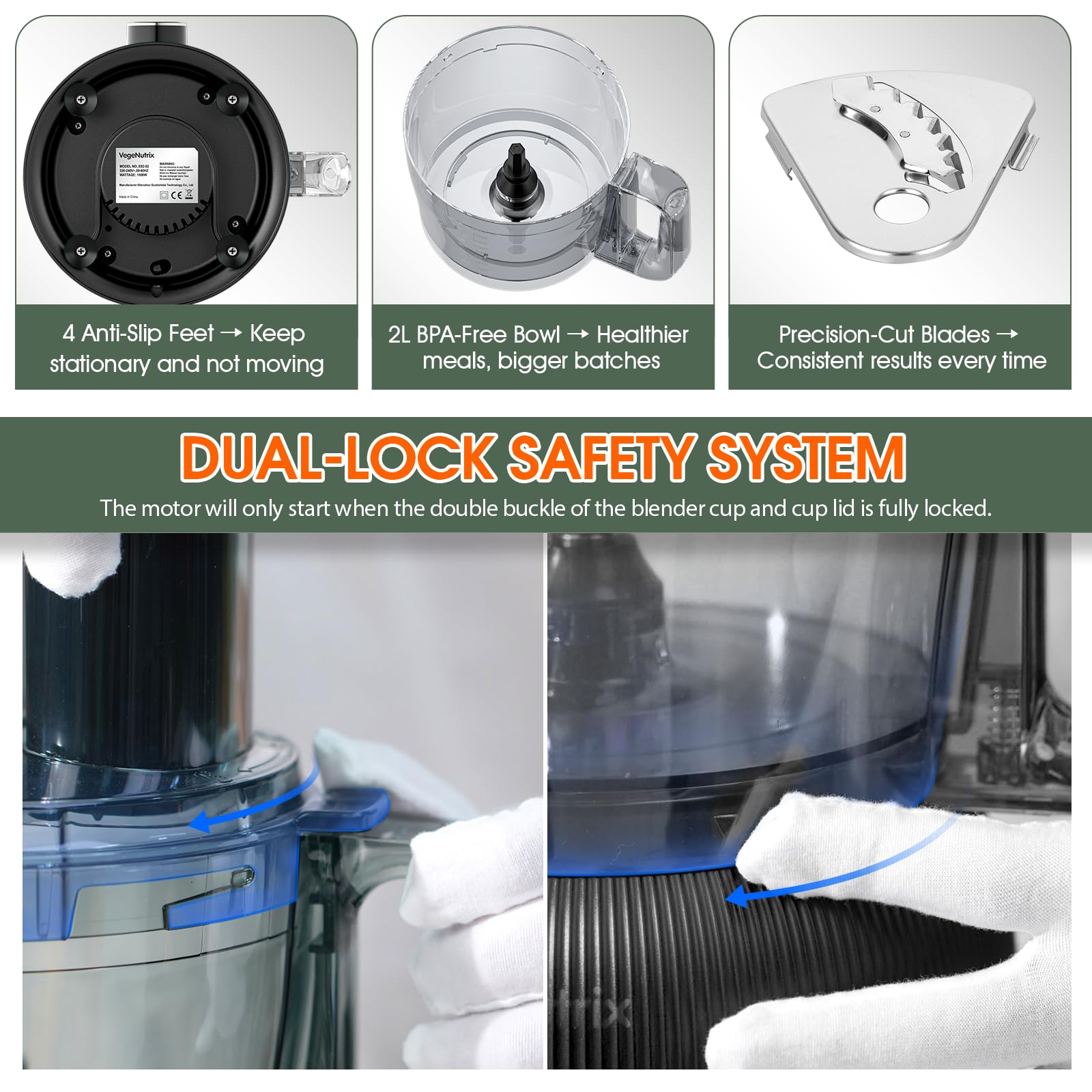 Double Lock Safety System for safe operation