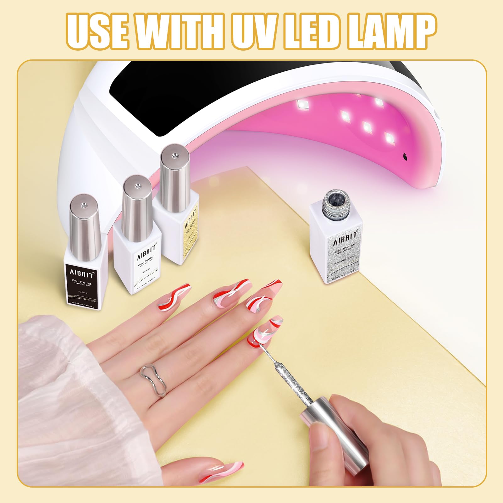 LED UV lamp curing required for Gel Liner Art Polish Set