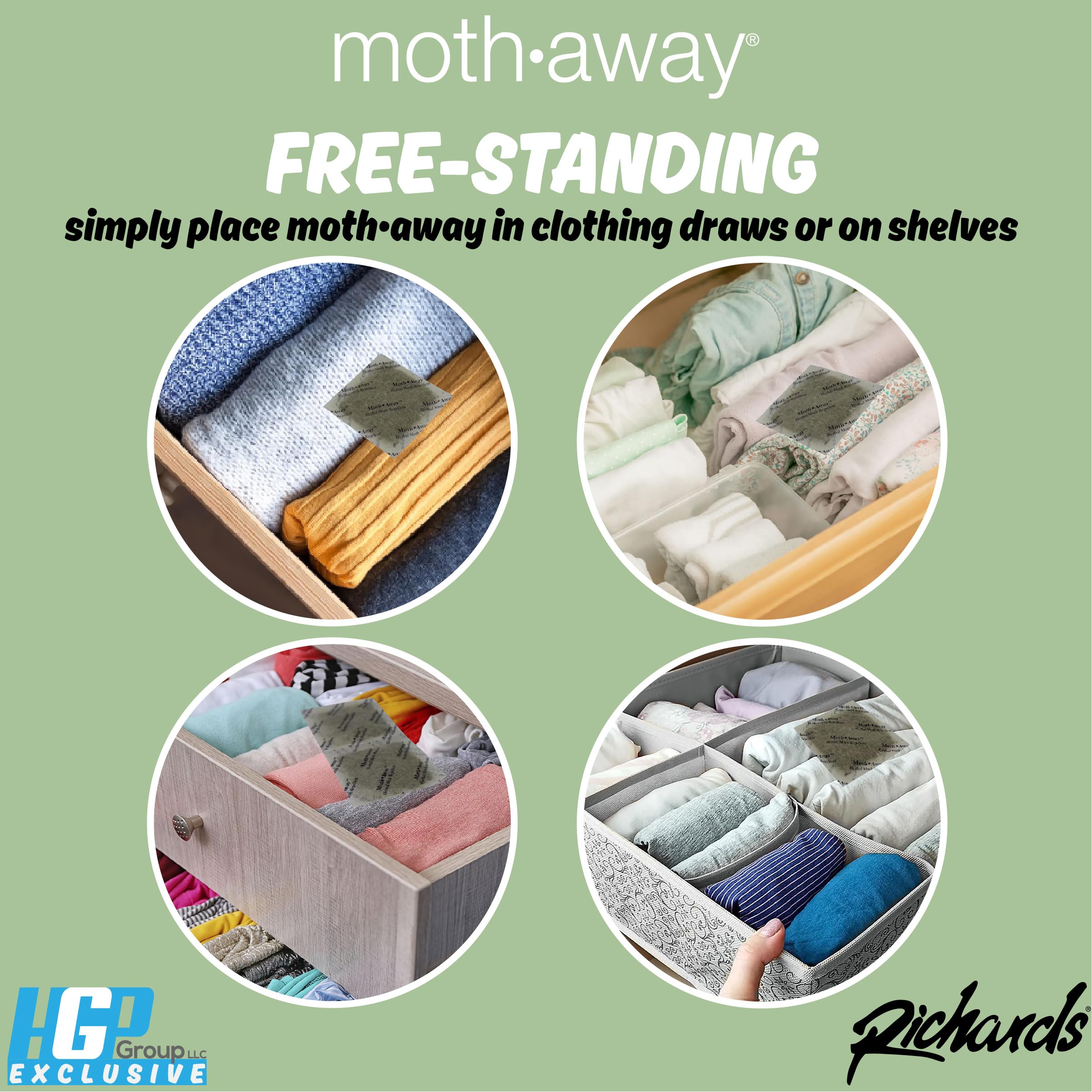 Fresh herbal scent moth repellent for clothing storage