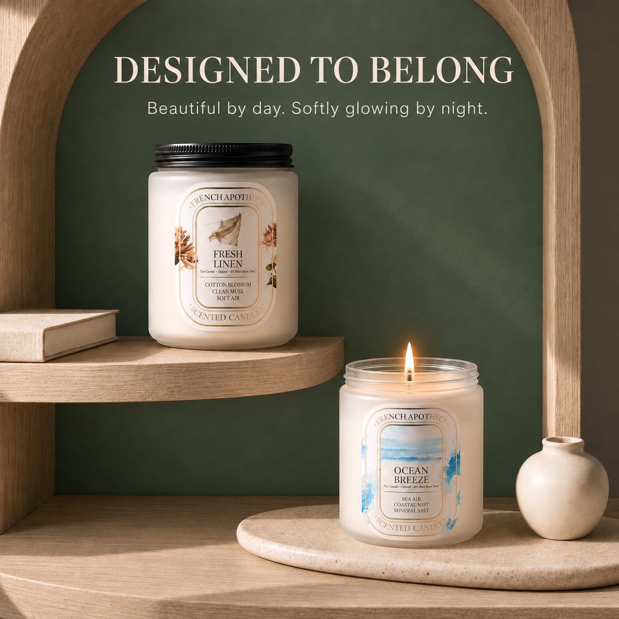 Fresh Linen fragrance candle for home