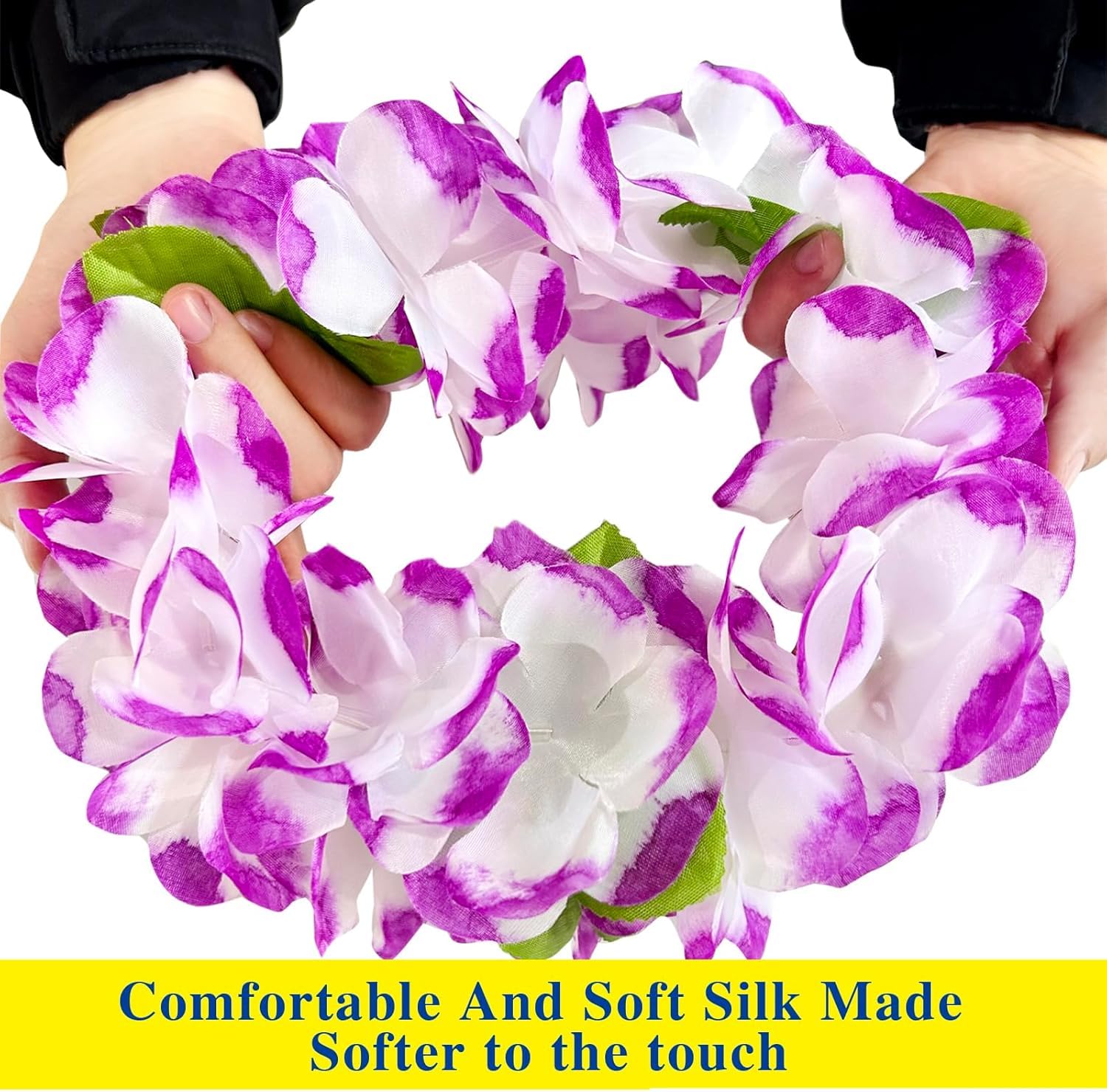40 inch circumference Hawaiian lei close up
