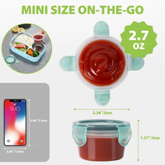 Freshmage 2.7 oz dressing container portable for lunches