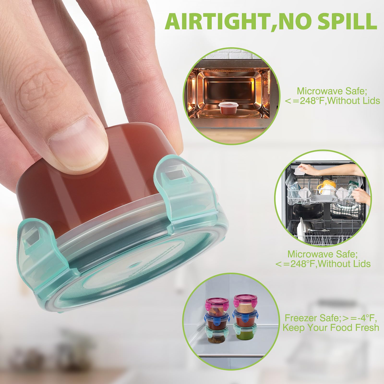 Freshmage dressing container leakproof lids for bags