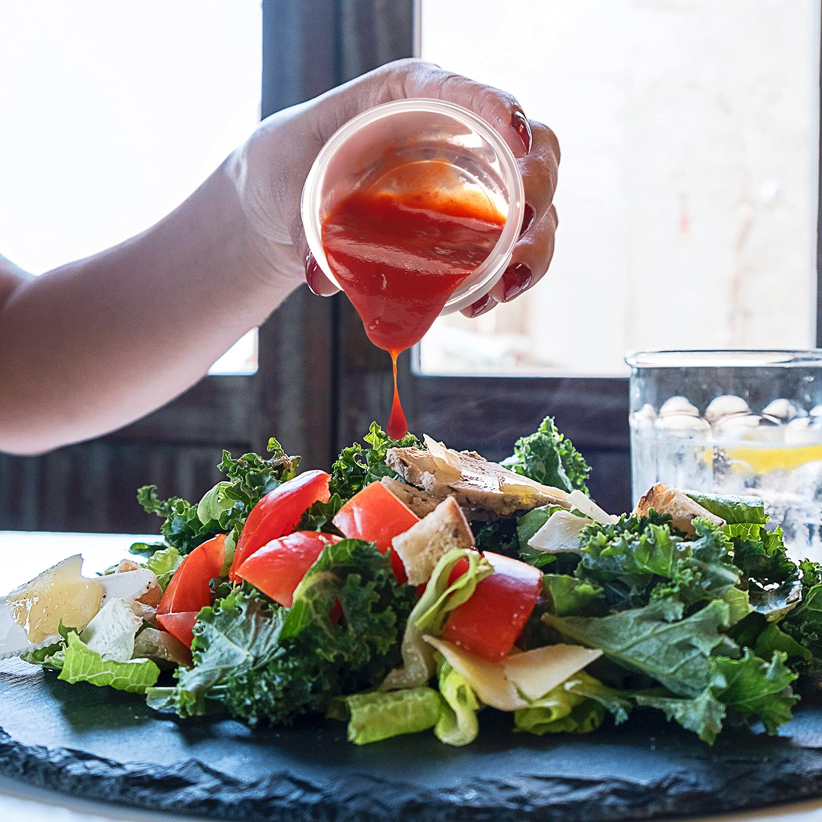 Freshmage microwave safe dressing container