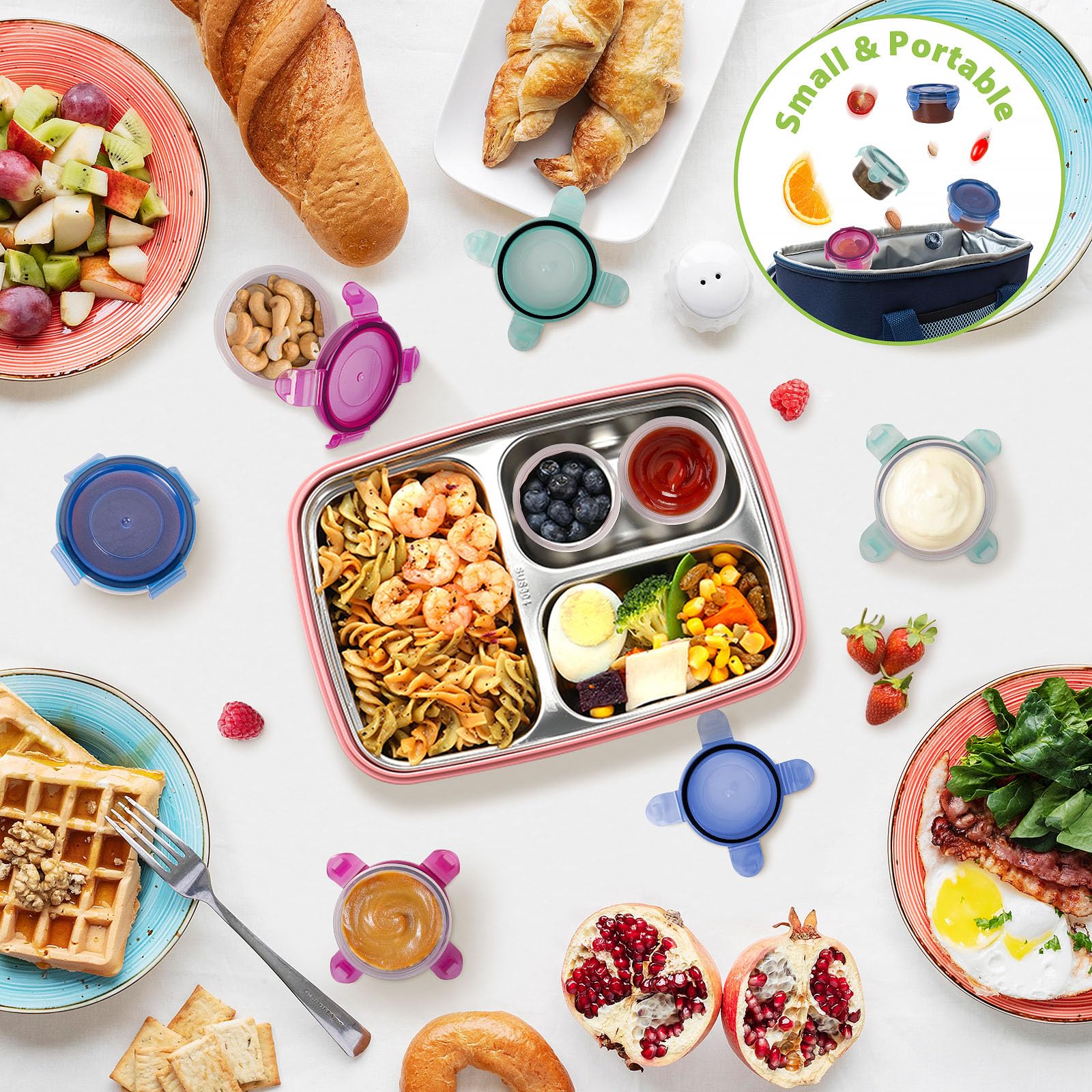 Freshmage stackable dressing containers for storage