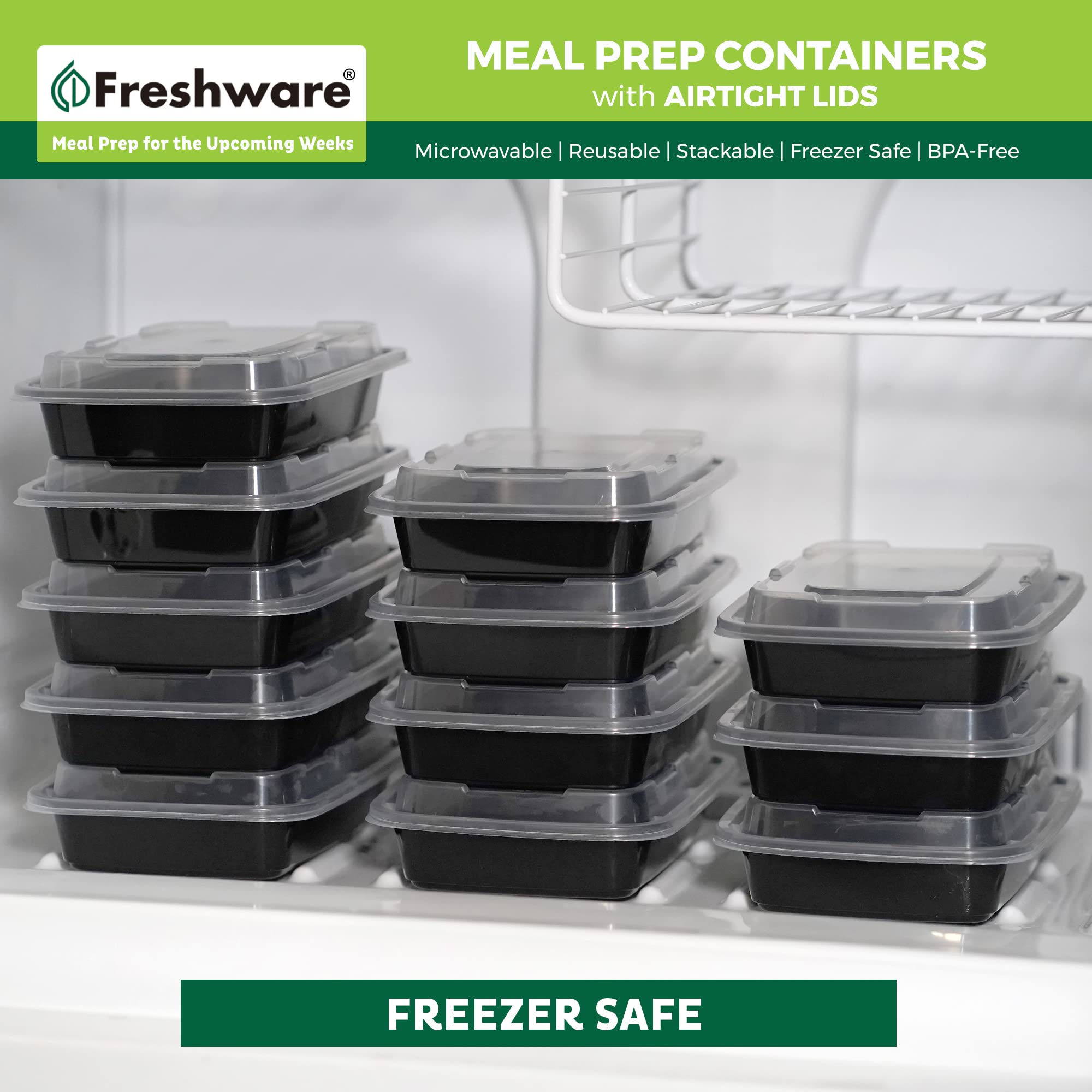 Portion control lunch box for work or school by Freshware