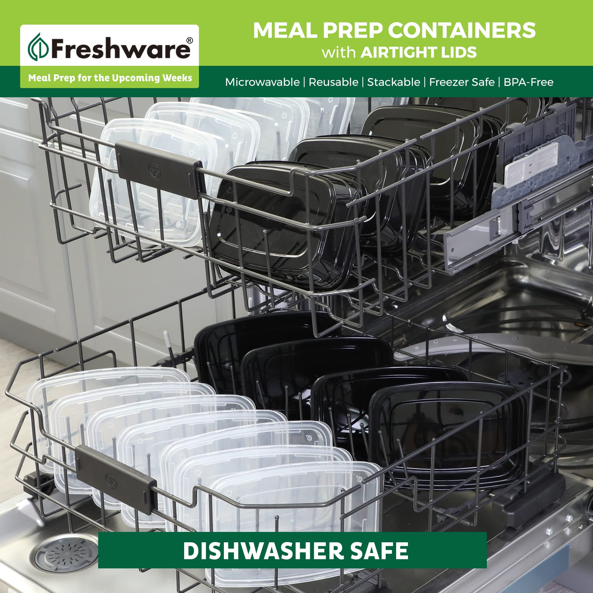 Freezer safe Freshware bento lunch box container
