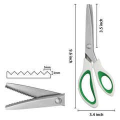 Ergonomic ABS inner-ring handle on Fri4Free pinking shears