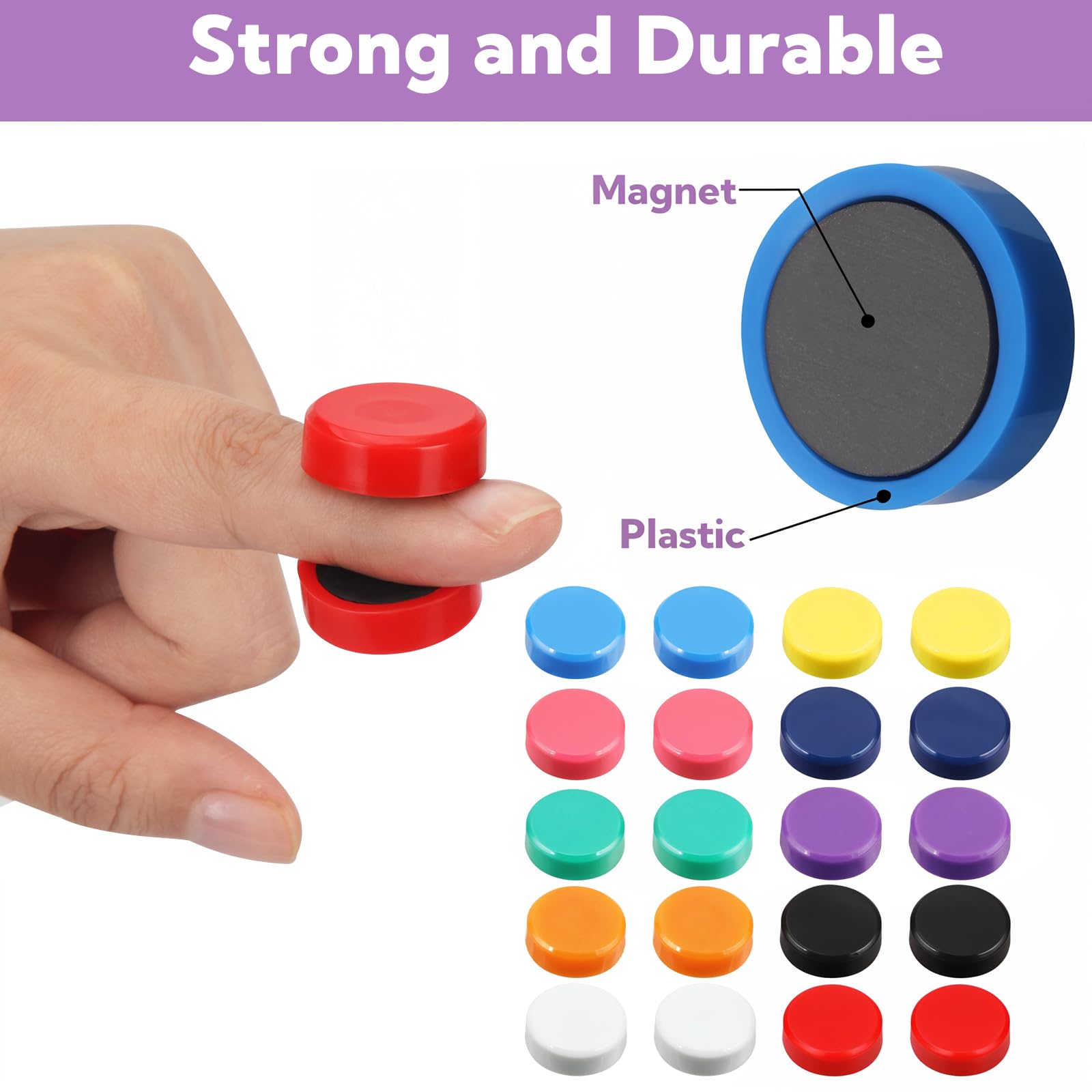 Colorful small circle magnets for fridge whiteboard and lockers