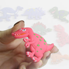 Dinosaur fridge magnets PVC 12 piece pack
