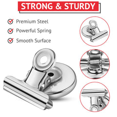 Heavy duty stainless steel magnetic clip for whiteboard