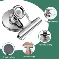 Fridge magnets with clips for refrigerator door organization