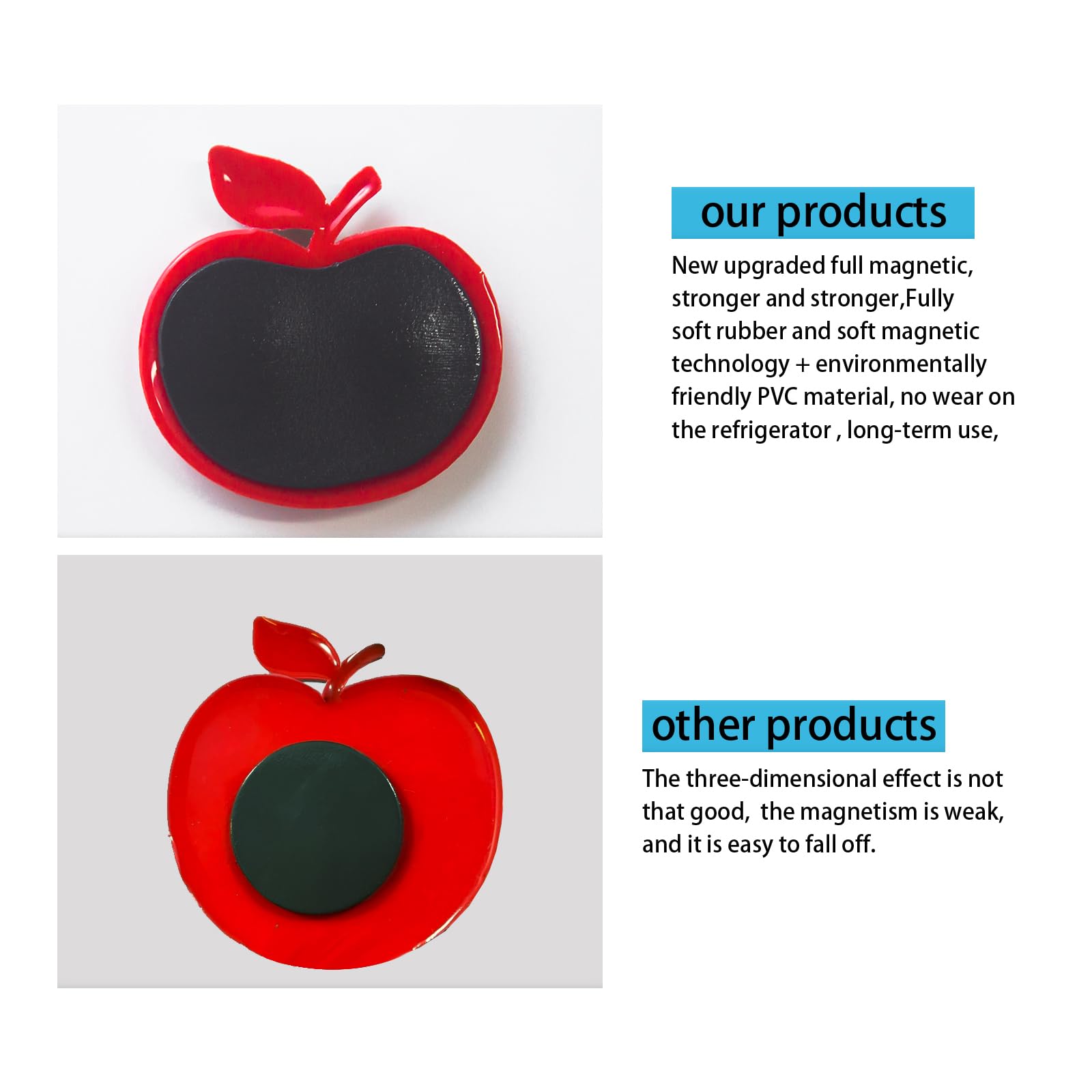 Durable waterproof PVC Refrigerator Magnets for kitchen organization