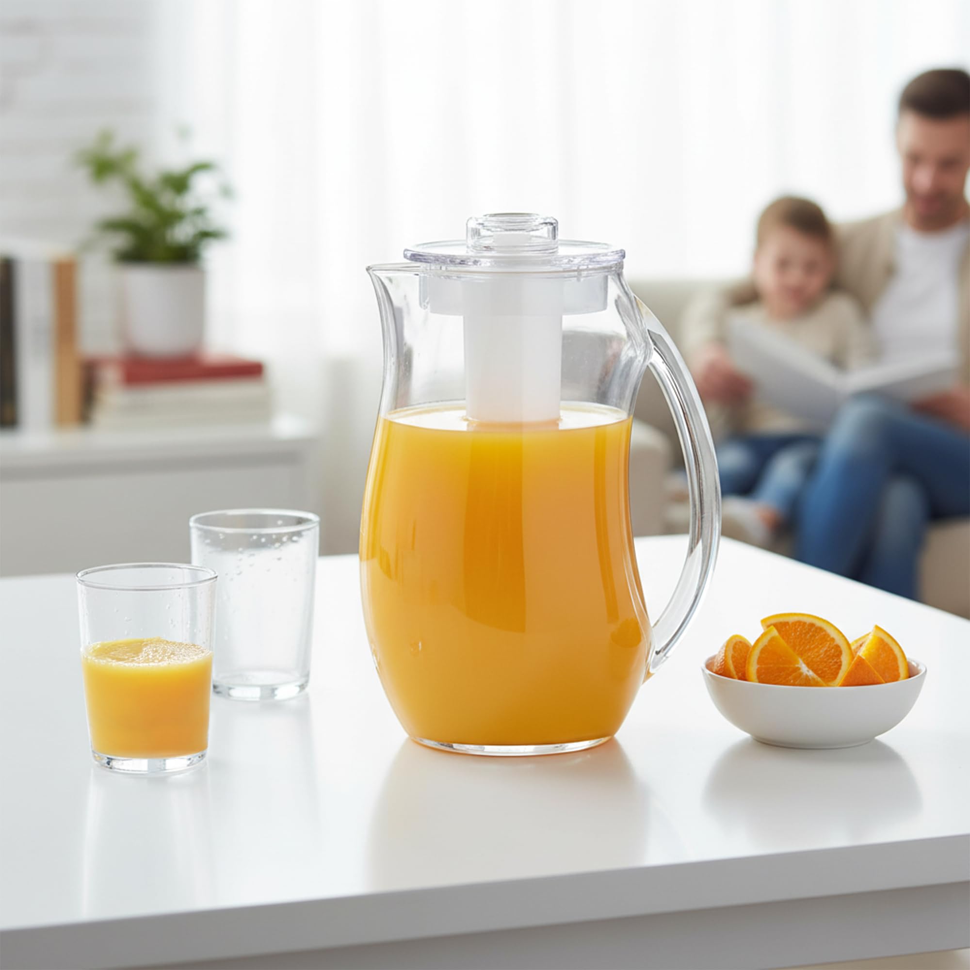 Removable center ice tube for cold drinks