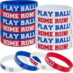 Frienda baseball silicone bracelets 24 pack four color design