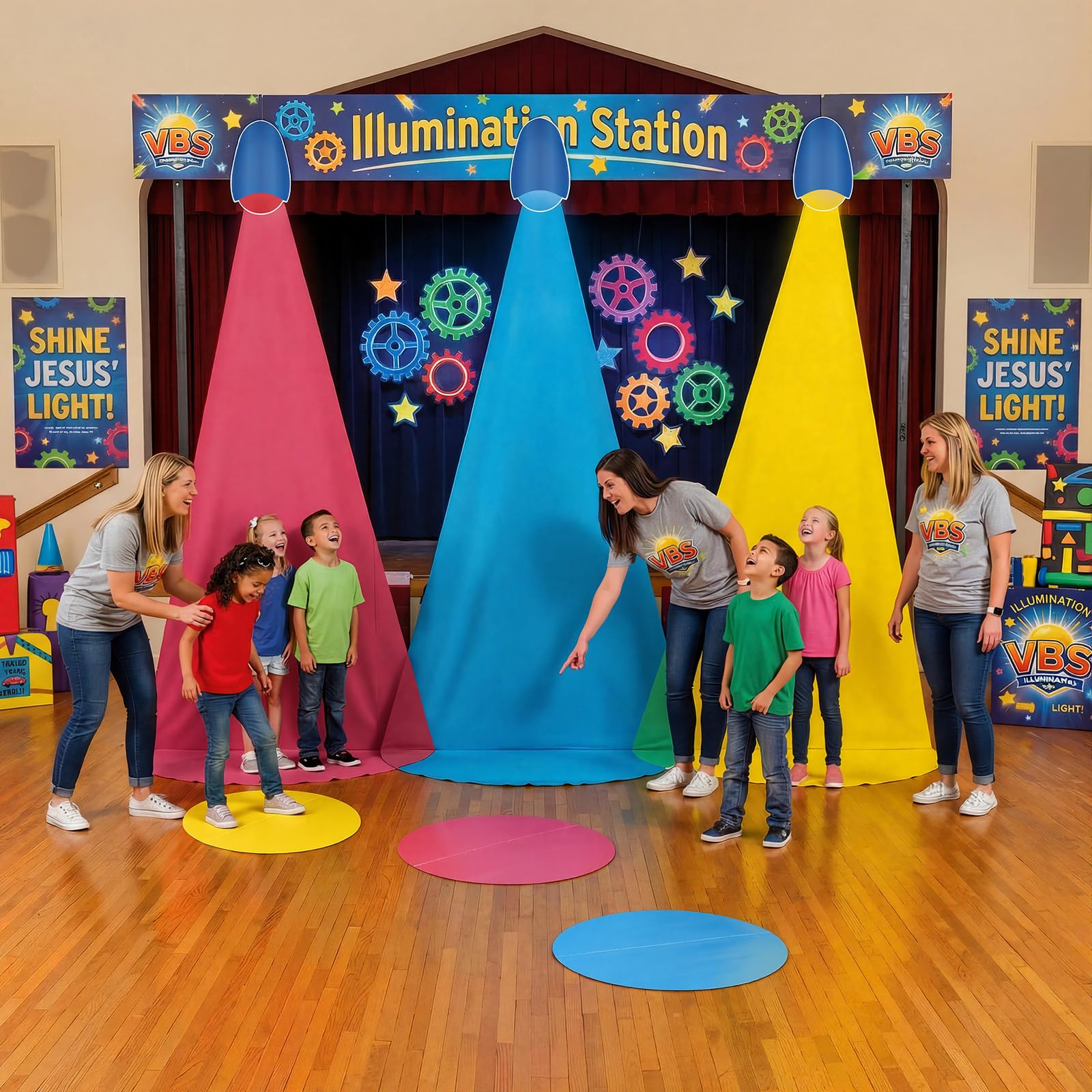 Six cardstock pieces included with Frienda VBS Decorations Kit
