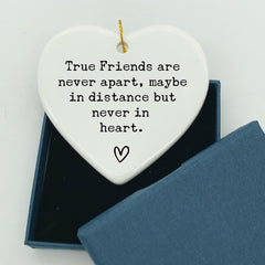 Friends apart missing you ornament design for Valentine gift