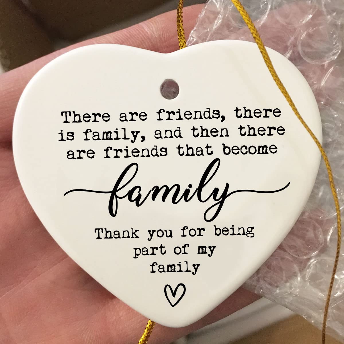 Double sided heart plaque with 3 inch diameter