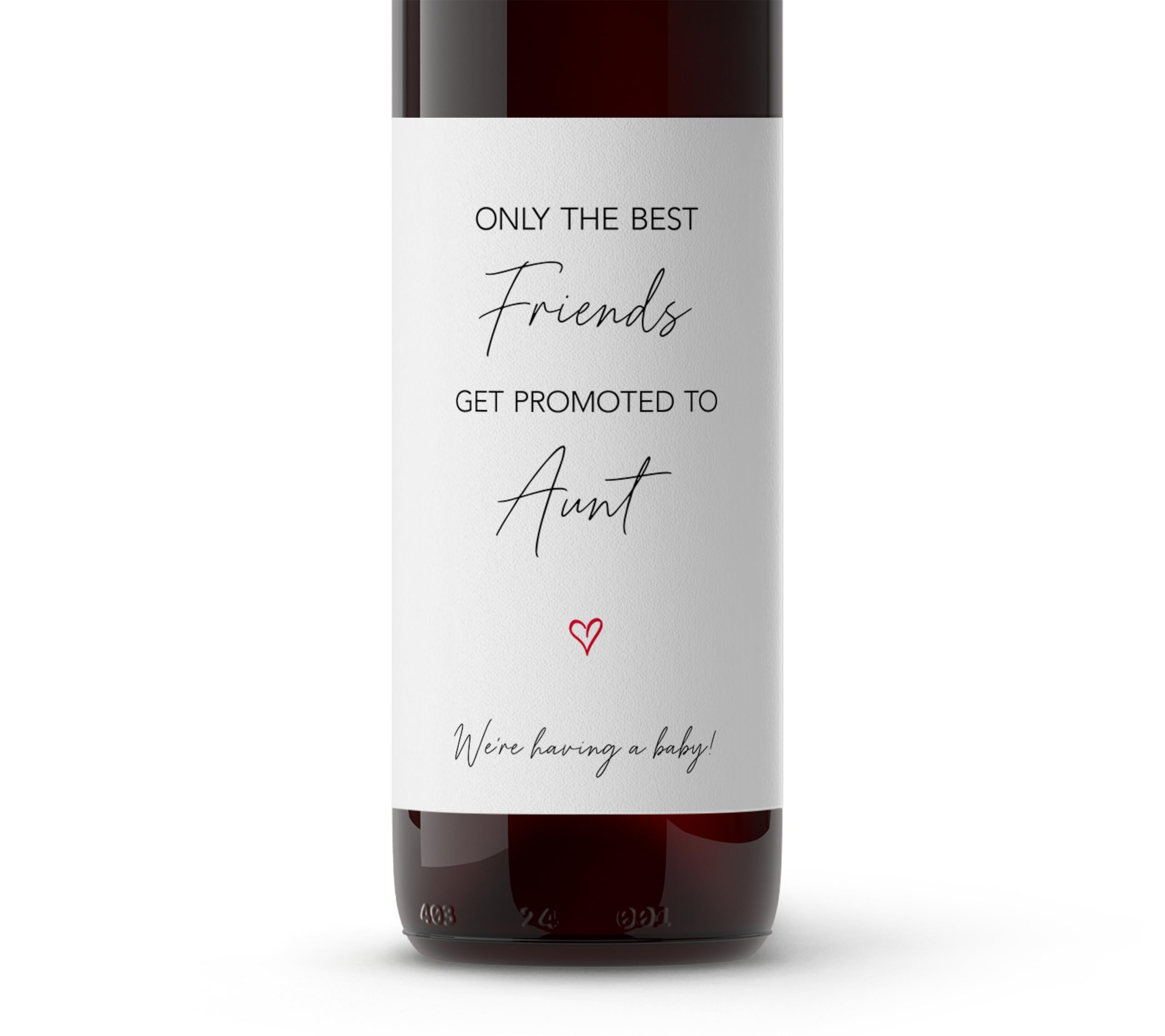 Friends pregnancy announcement wine labels 4 pack
