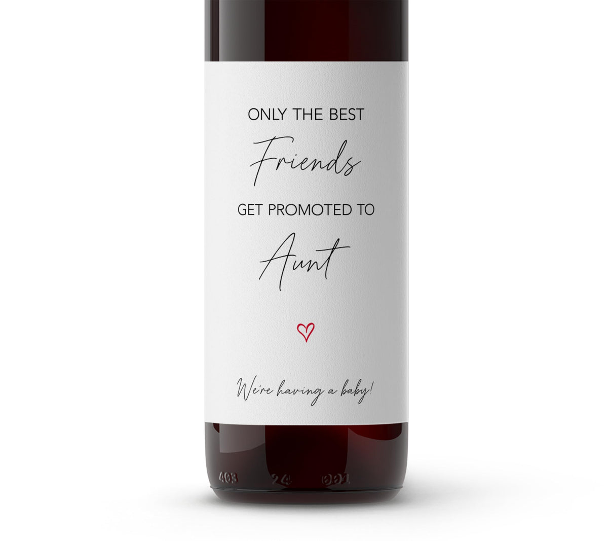 Friends pregnancy announcement wine labels 4 pack