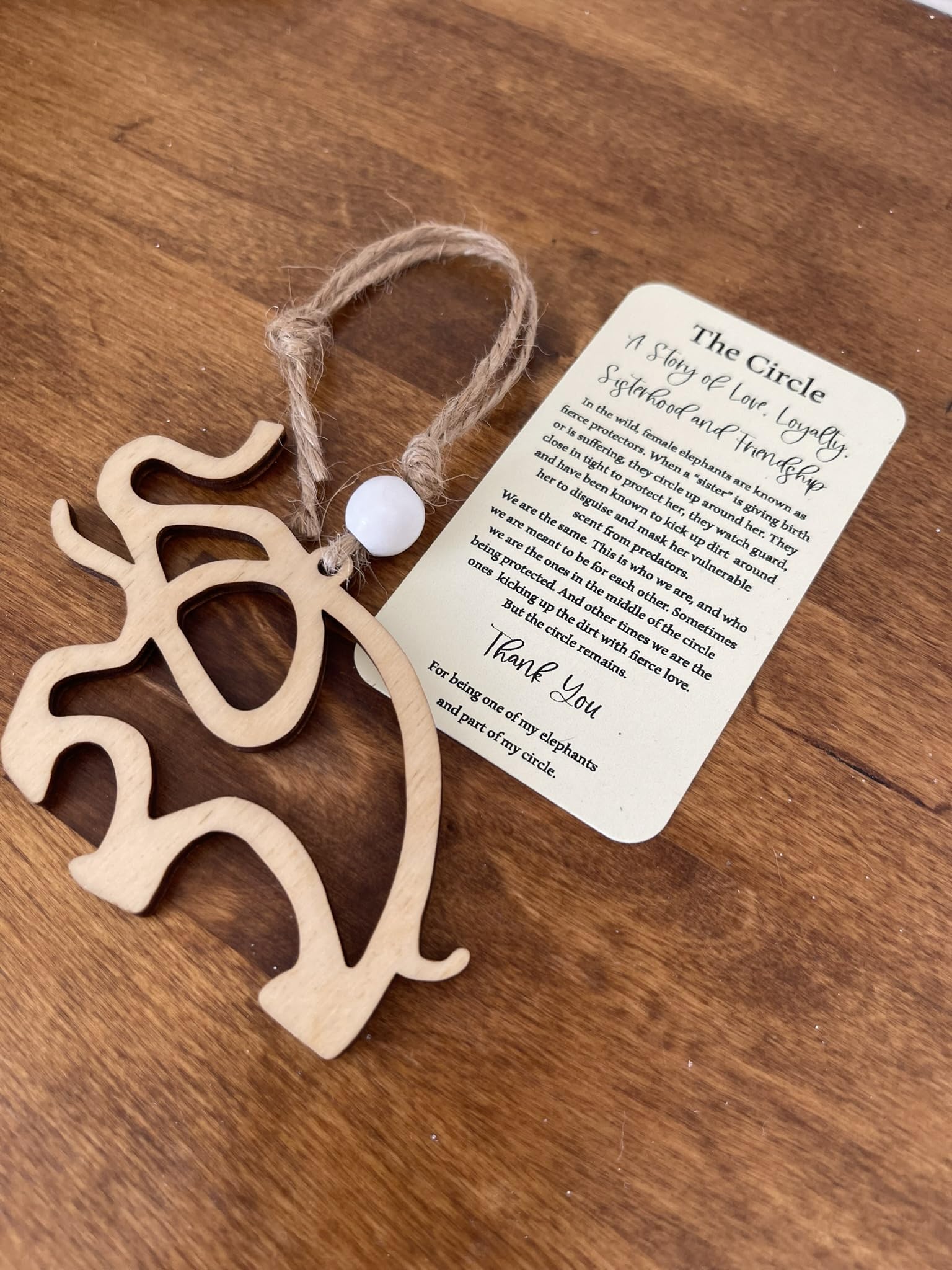 Best friend gift for women elephant ornament