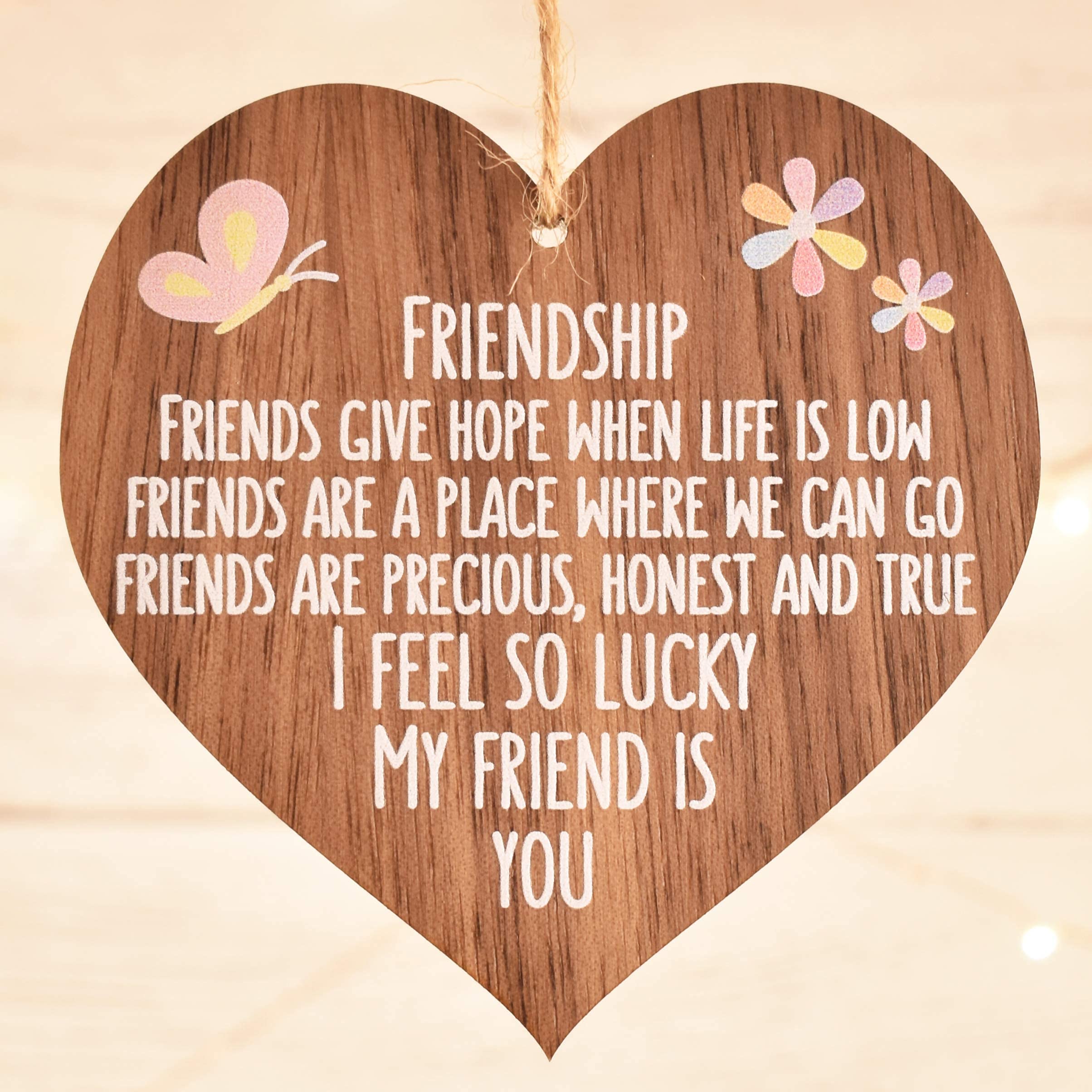 Friendship gift uk wooden heart by Manta Makes