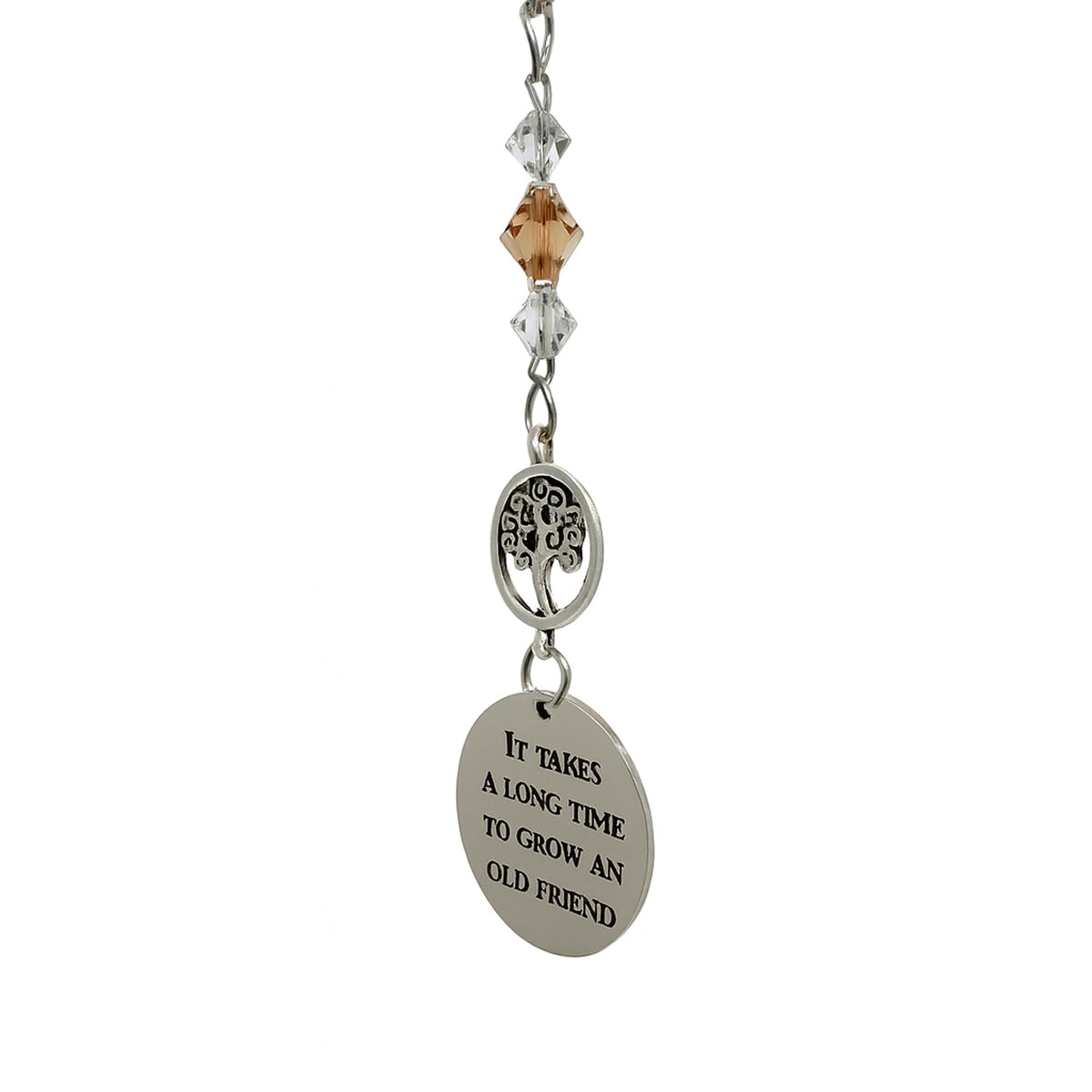 Friendship Gifts rearview mirror car charm engraved message
