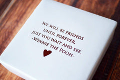 Keepsake jewelry box designed for best friend gift