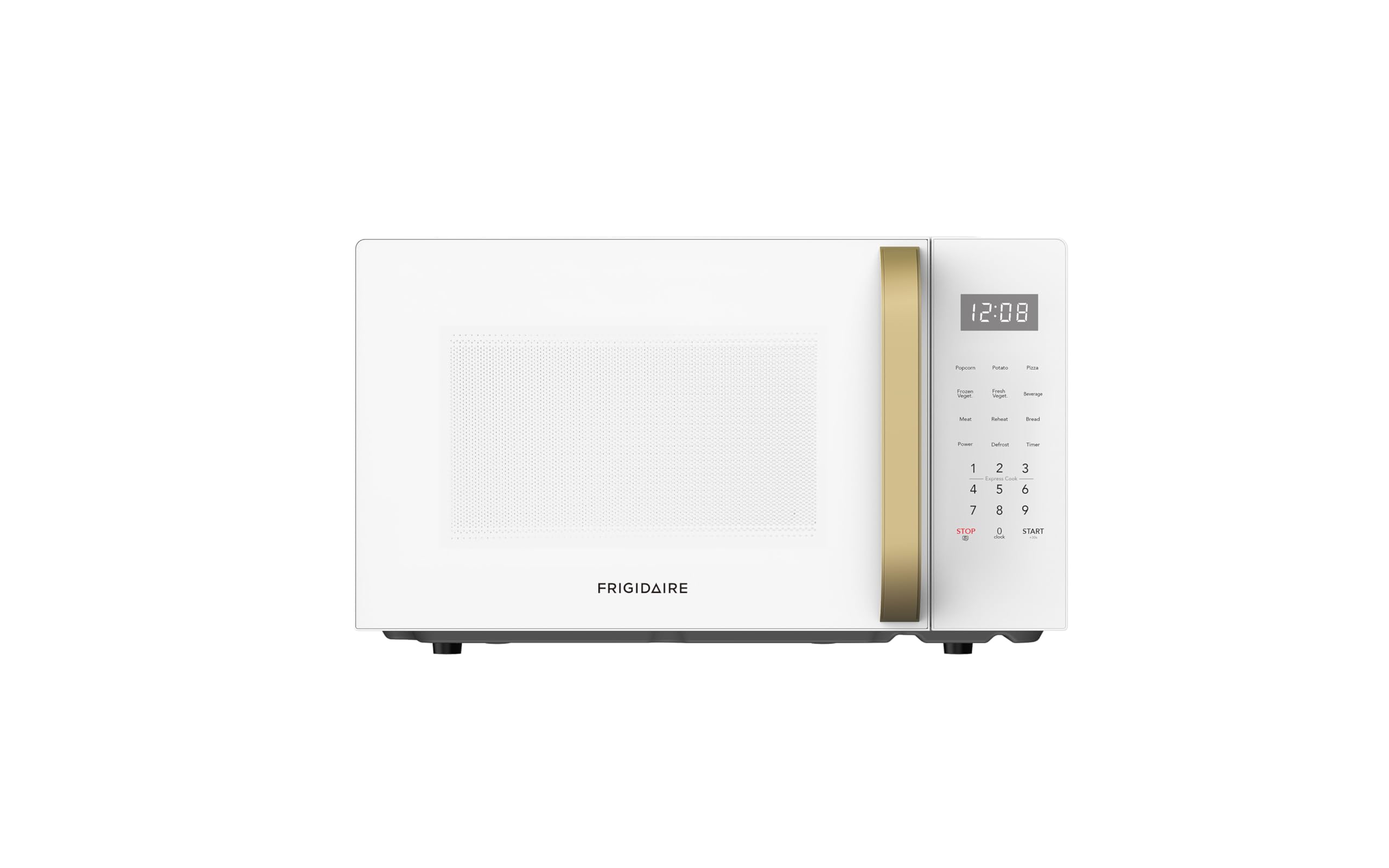 Frigidaire retro microwave WhiteGold on countertop