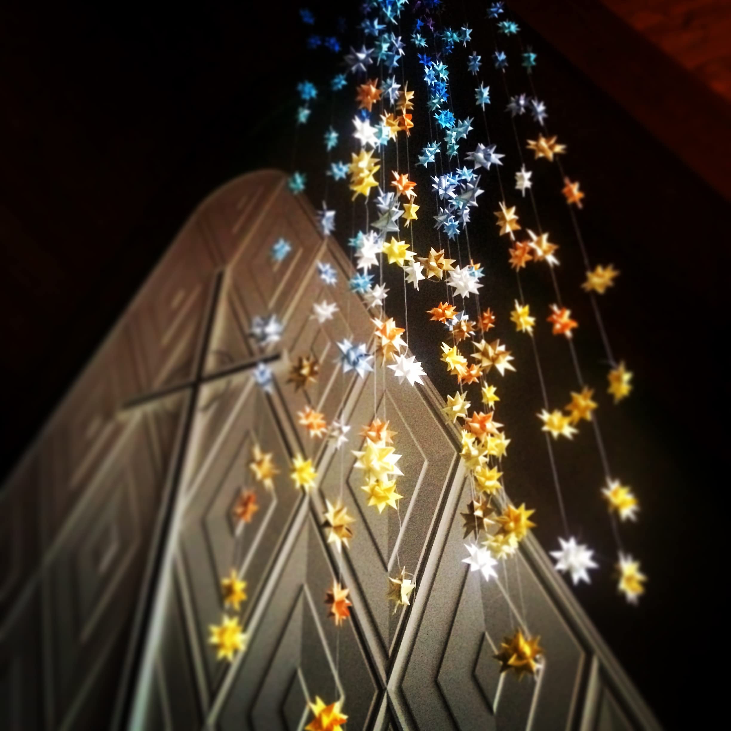 froebel moravian star ornament strips rainbow colors