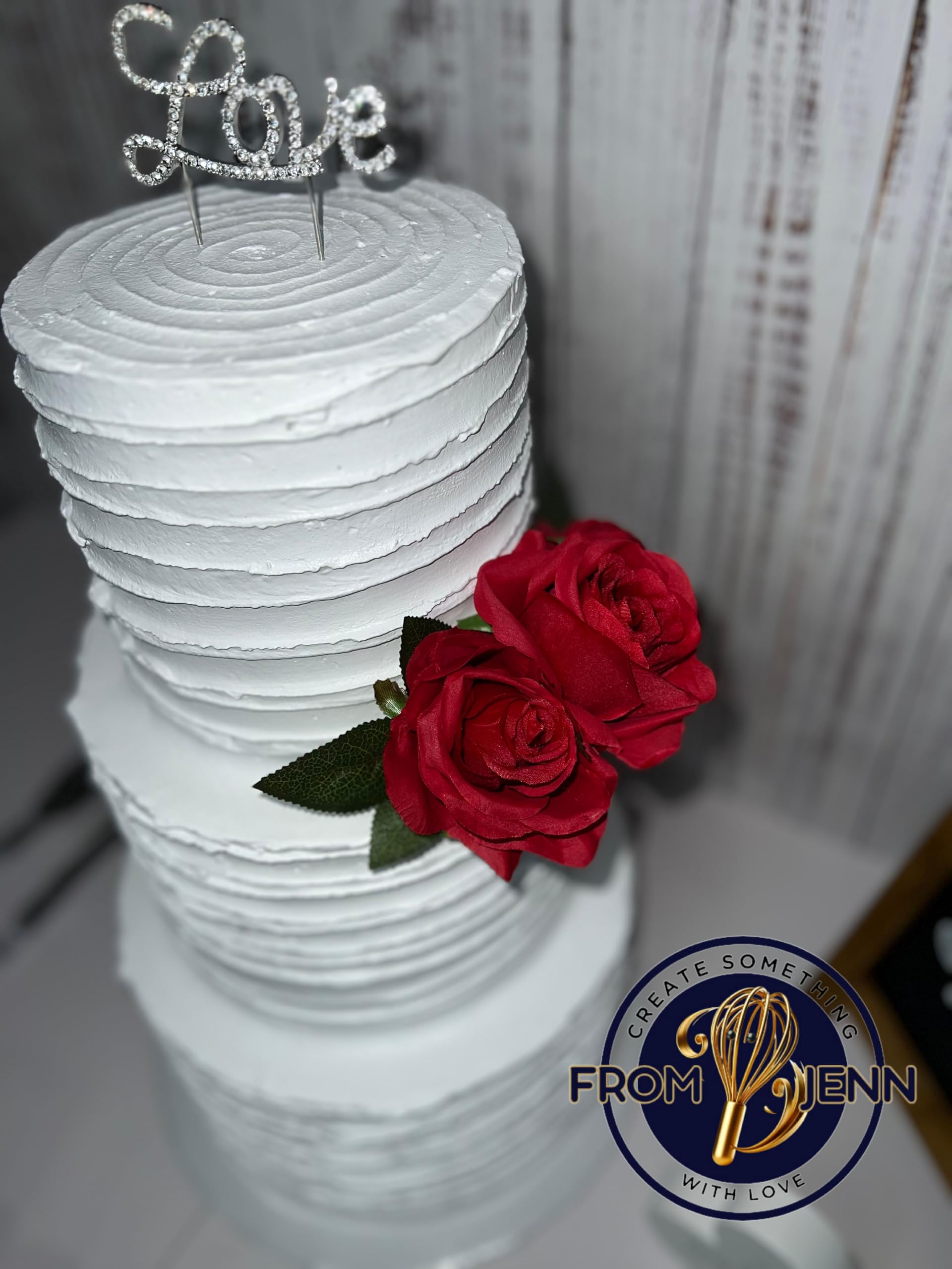 FromJennWithLove 12 inch cake drum white base for display