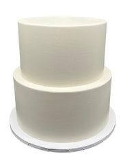 FromJennWithLove two tier ivory fake cake front view