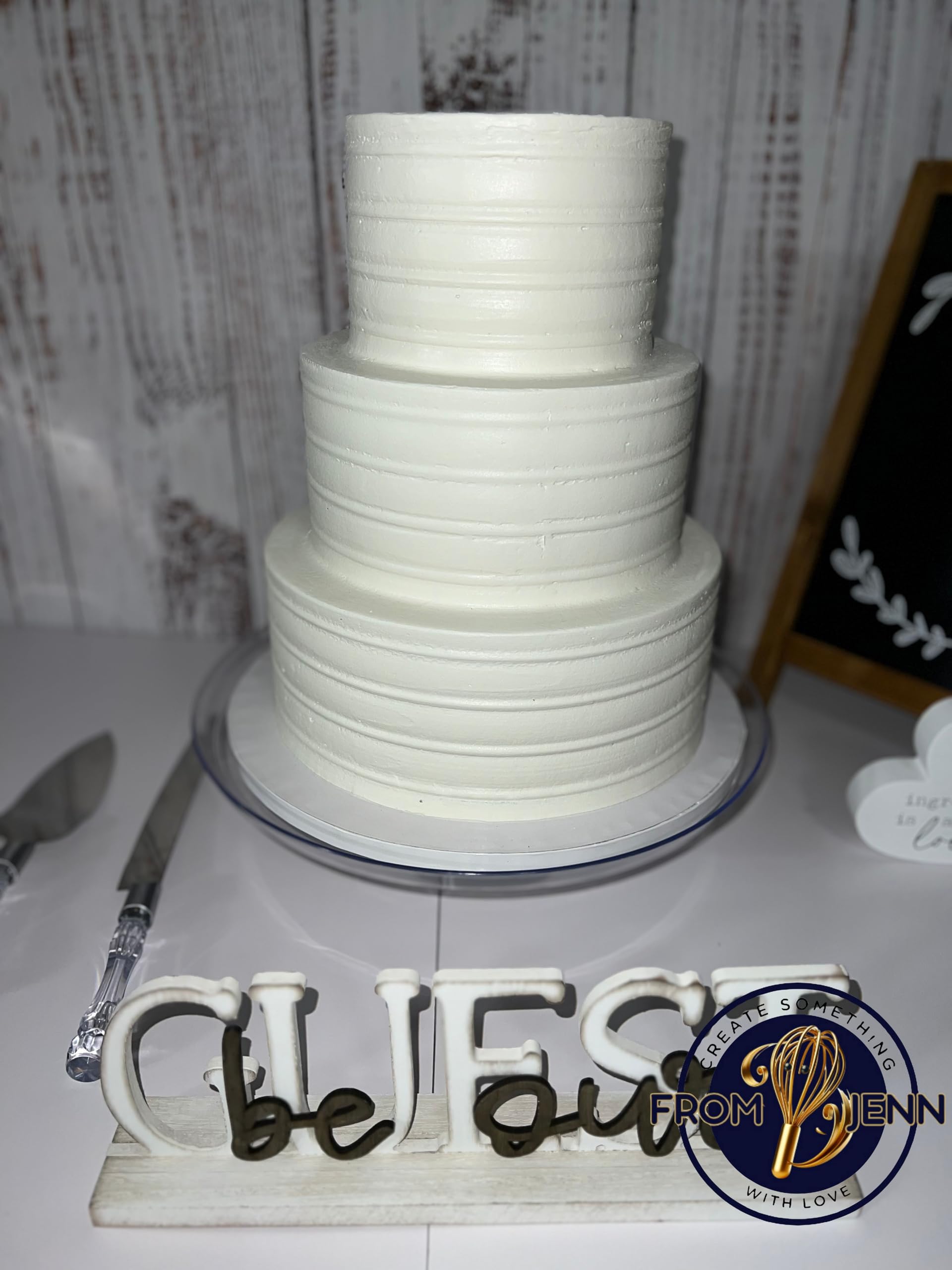 Wedding planners ivory cake display prop