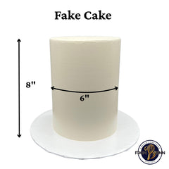 Ivory styrofoam cake dummy for milestone events decor