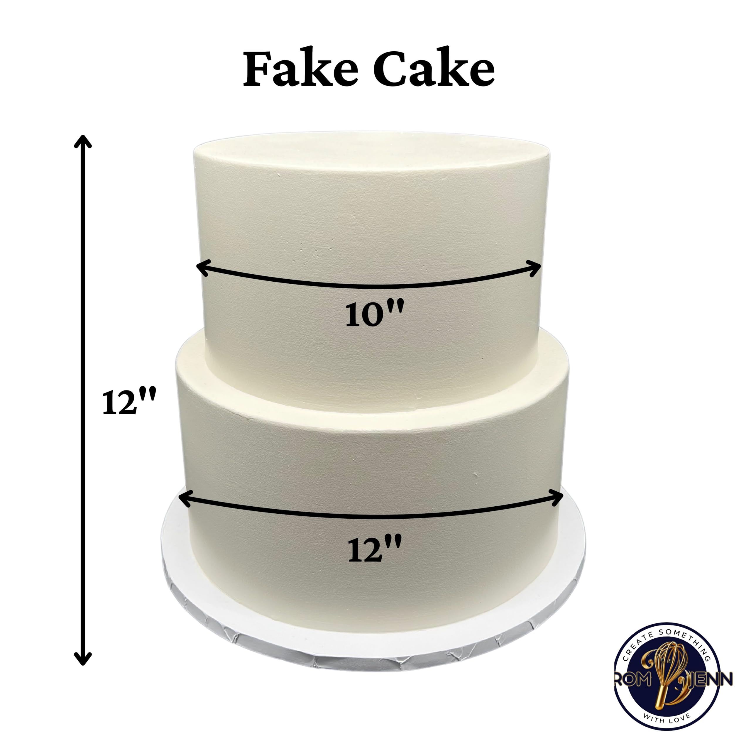 Ivory fake cake display for wedding toppers and decorations