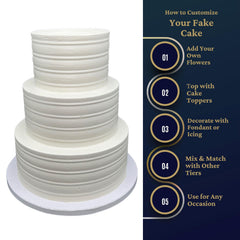 FromJennWithLove ivory textured 3-tier cake display