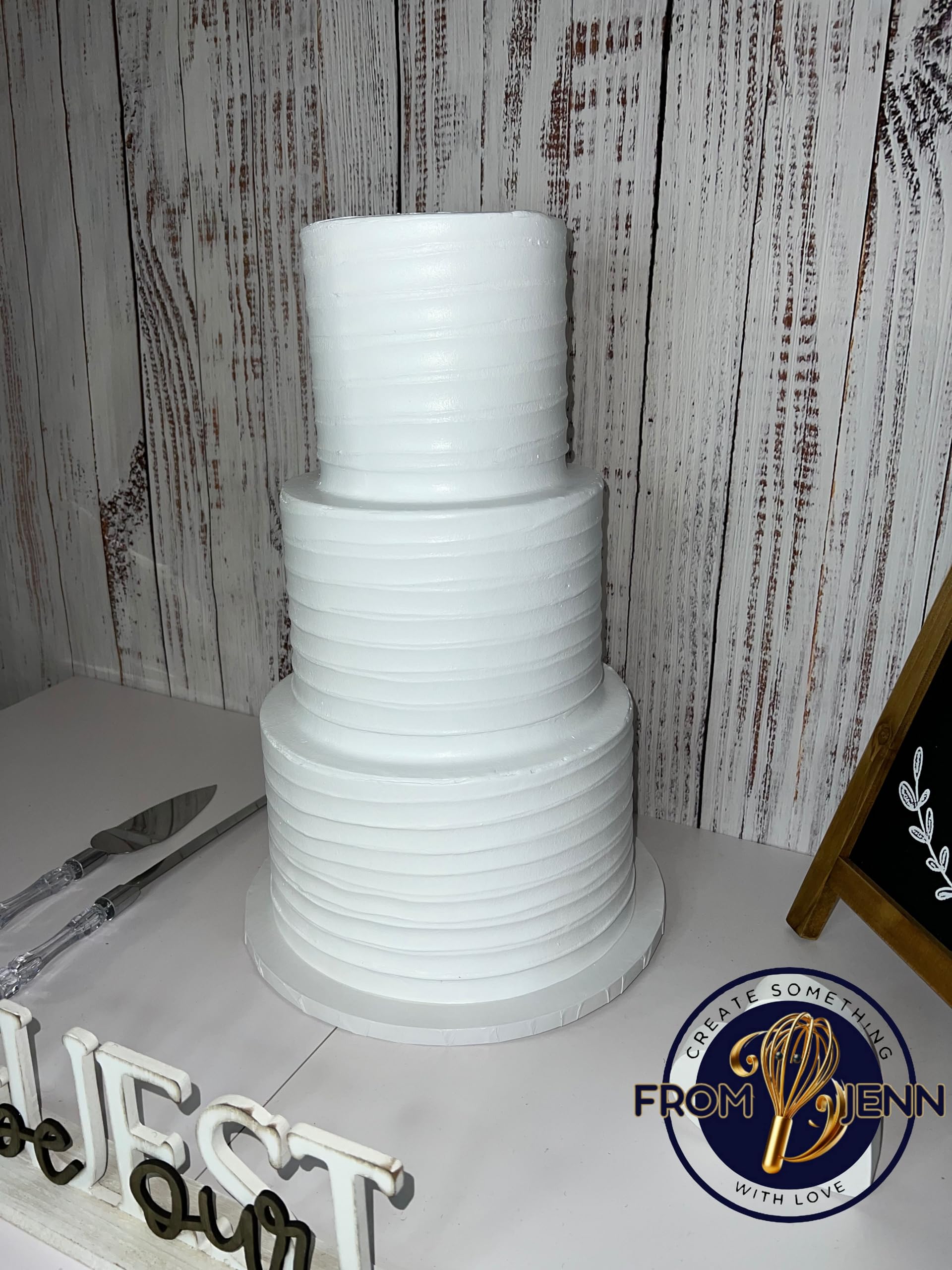Weather resistant artificial cake suitable for outdoor events