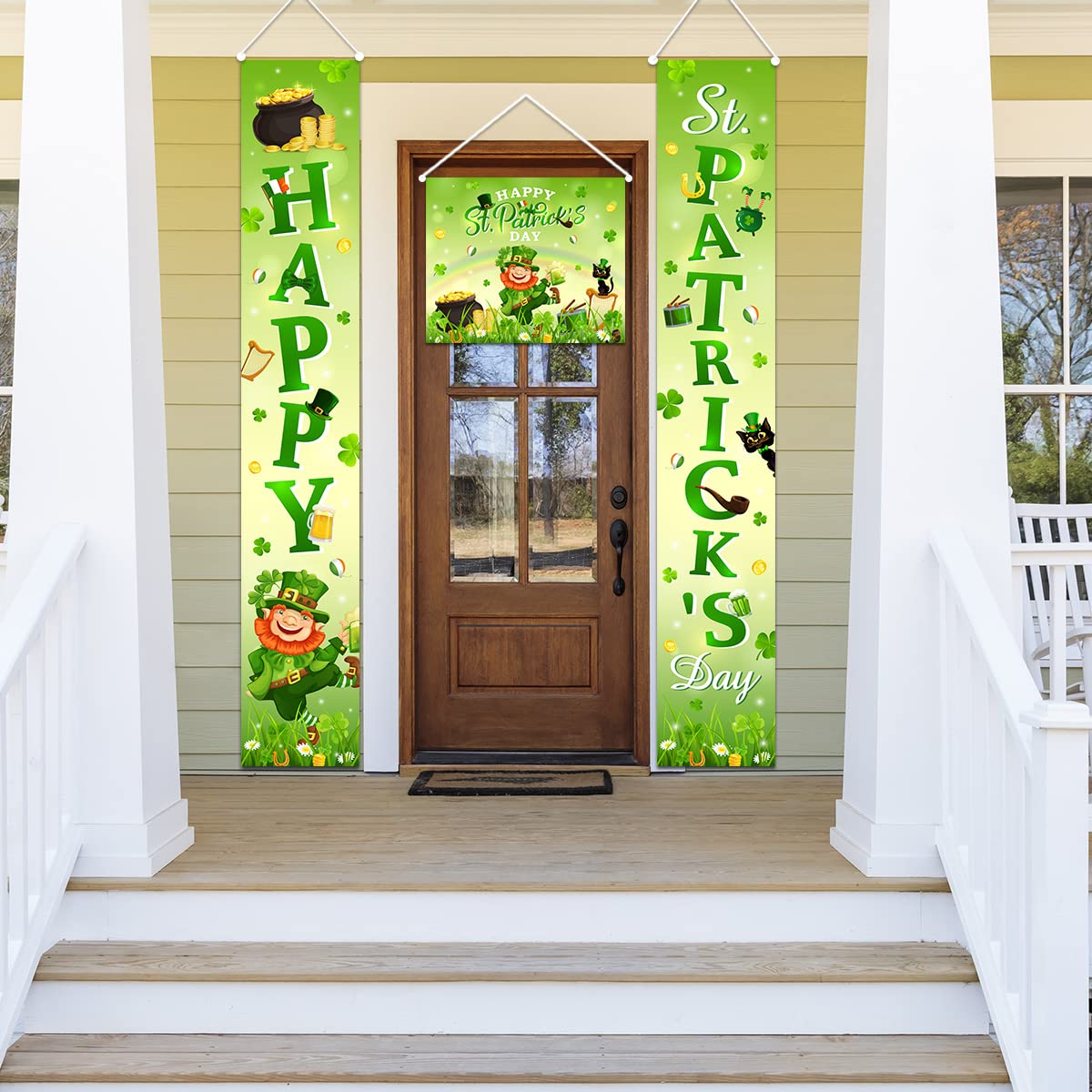 Irish clover porch banner reusable indoor outdoor decor
