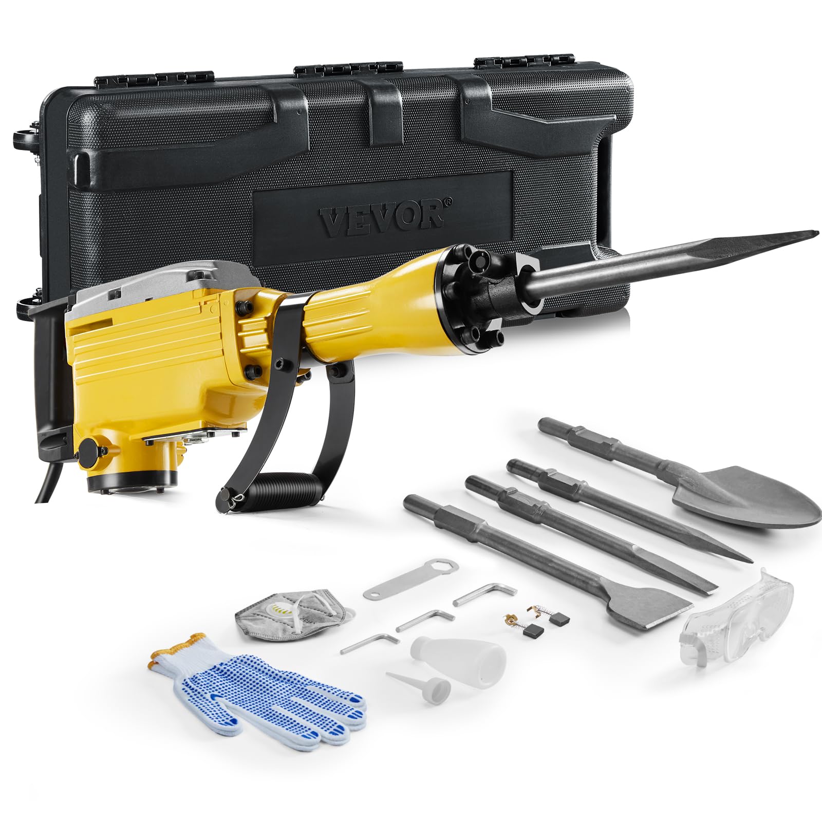 Package includes gloves and four chisels for immediate use