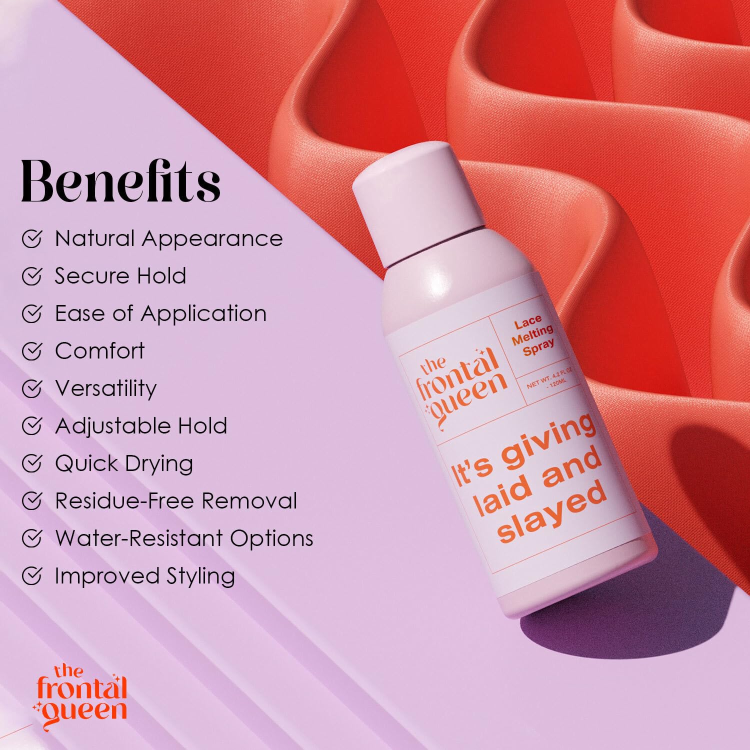 Safe for all skin types The Frontal Queen lace melting spray
