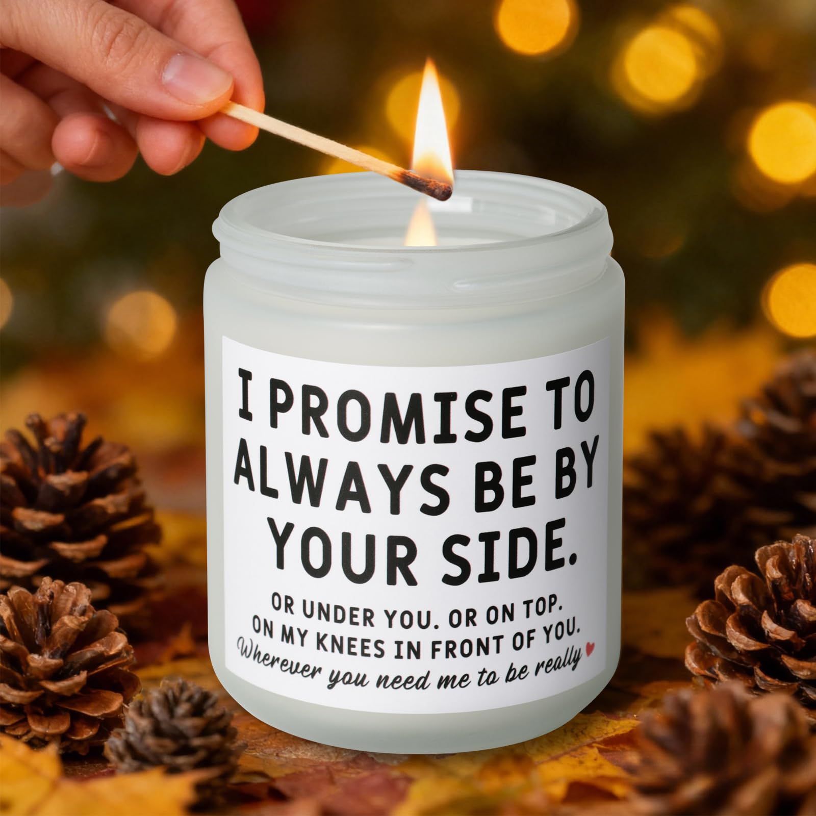 Frosted glass jar candle design