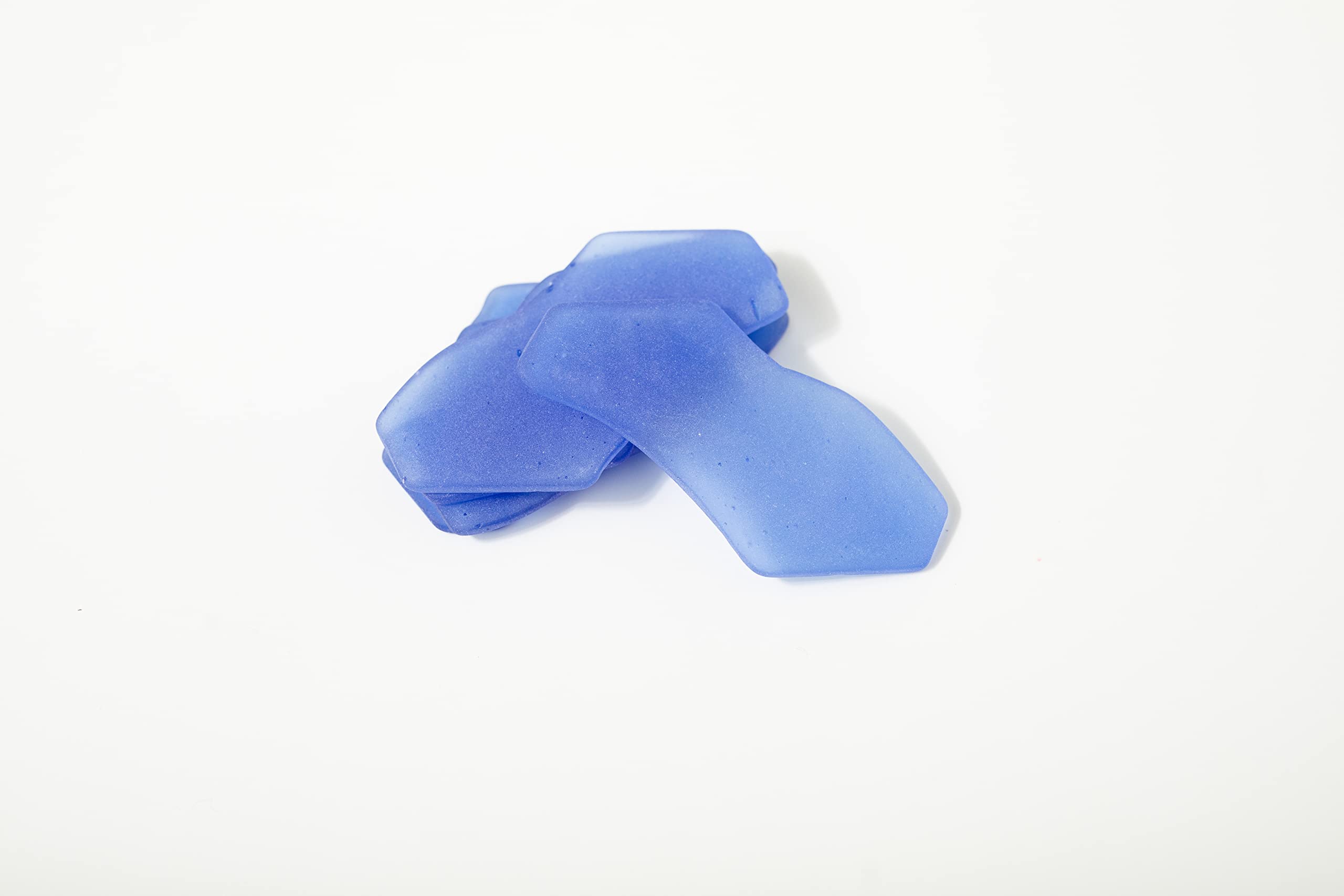 Edges are rounded and frosted on sea glass cards