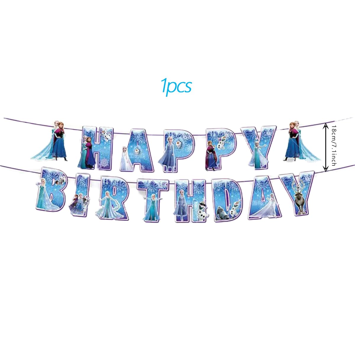 Tablecloth napkins and cups from 90 Psc Frozen Birthday Party Supplies Set