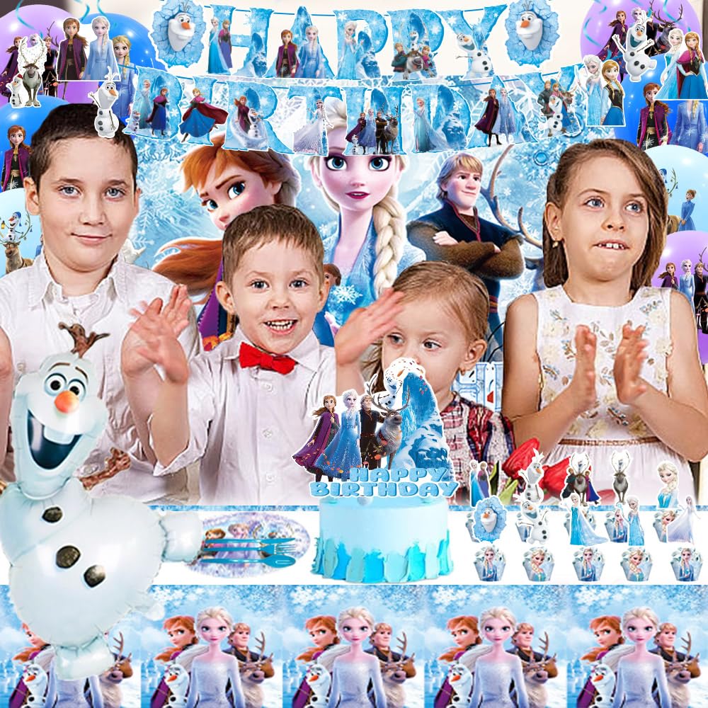 Complete Frozen party decoration kit contents