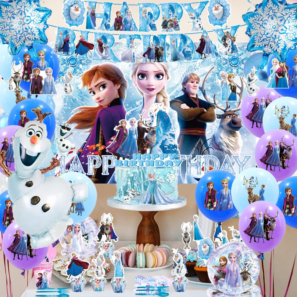 Six hanging swirls in Frozen colors