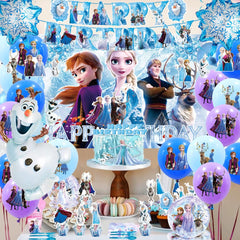 Six hanging swirls in Frozen colors
