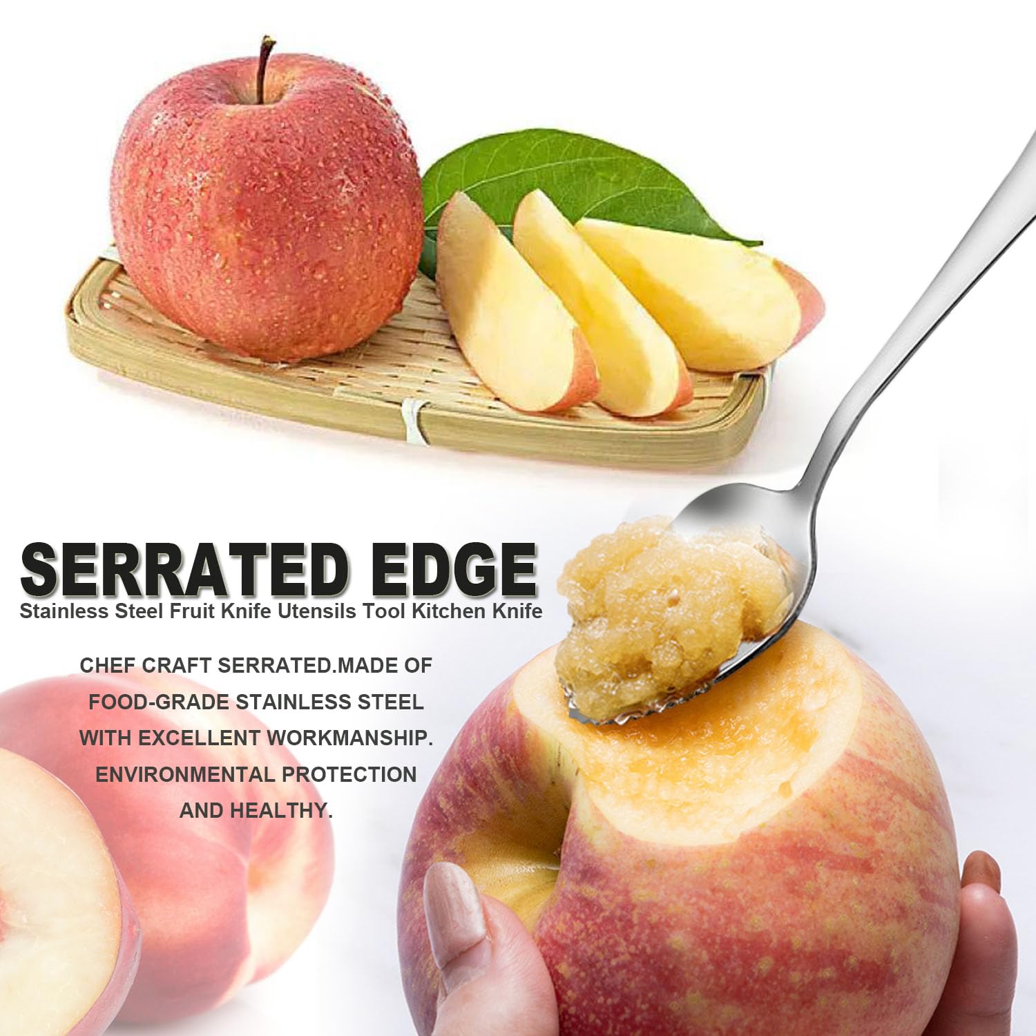 Grapefruit spoons and fruit fork for citrus prep
