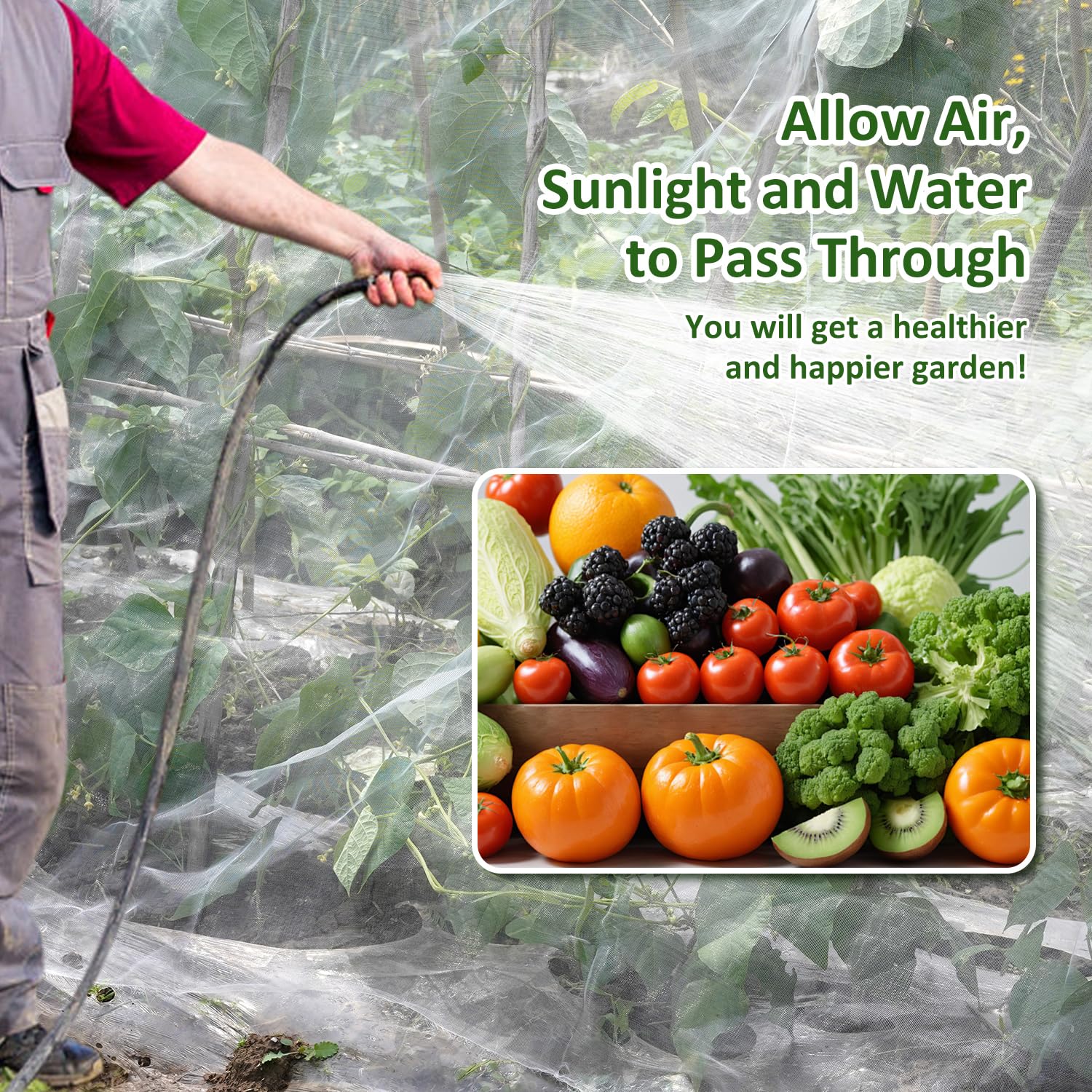 Pest barrier and mosquito netting for garden beds