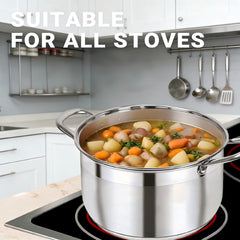 Fruokit stock pot with stay cool riveted handles