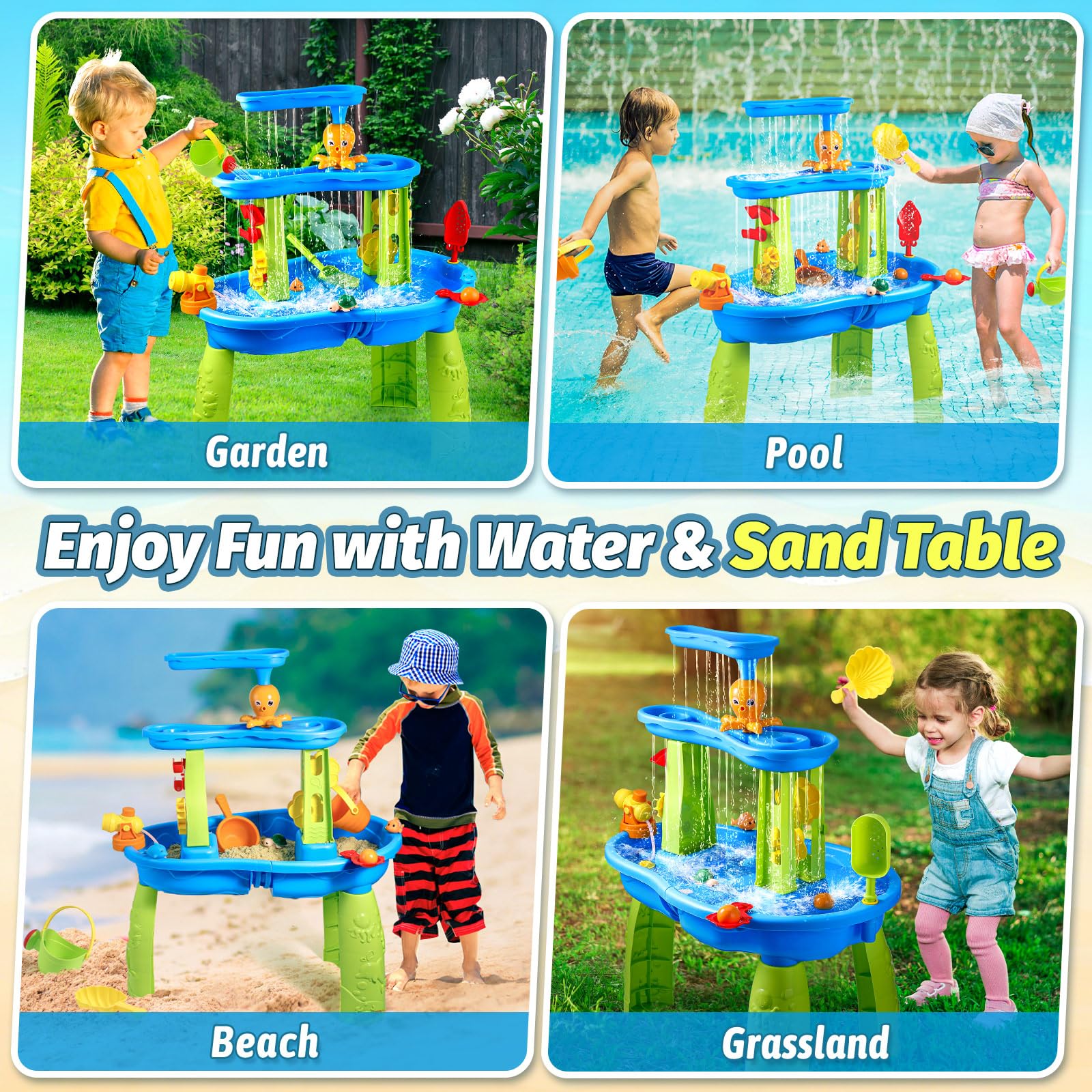 Backyard outdoor FRUSE water table in use